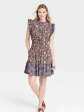 Universal Thread Paisley Ruffle Dress Size XXL